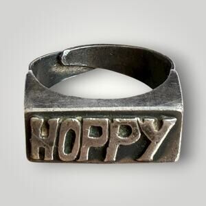 Vintage Sterling Silver 925 “HOPPY” Name Ring sz 8
